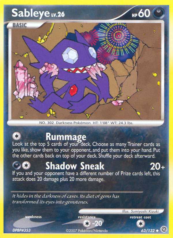 Sableye (63/132) [Diamond & Pearl: Secret Wonders] | Gamers Paradise