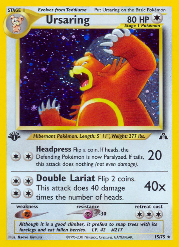 Ursaring (15/75) [Neo Discovery 1st Edition] | Gamers Paradise