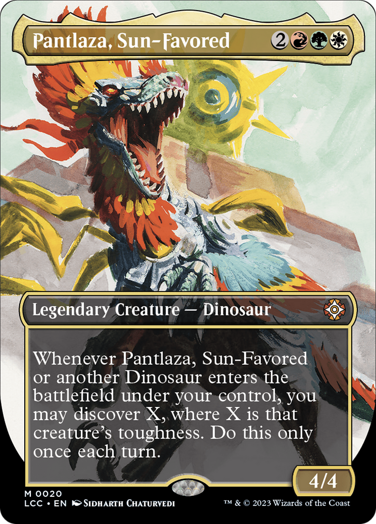 Pantlaza, Sun-Favored (Borderless) [The Lost Caverns of Ixalan Commander] | Gamers Paradise