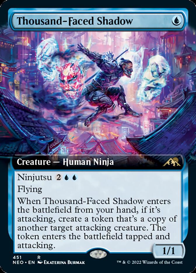 Thousand-Faced Shadow (Extended Art) [Kamigawa: Neon Dynasty] | Gamers Paradise