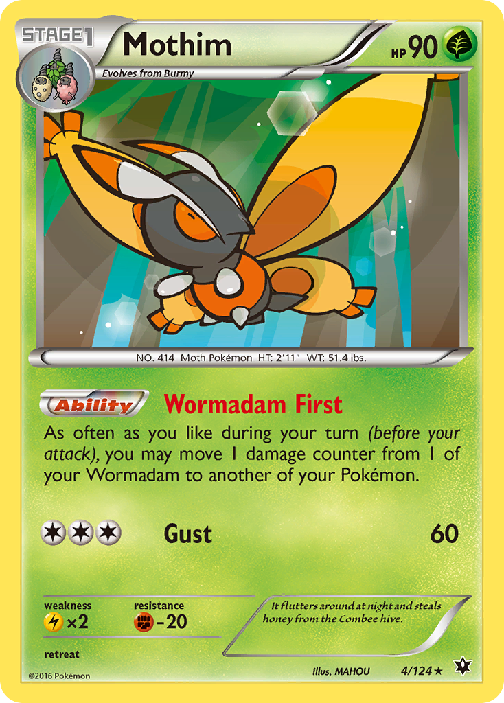 Mothim (4/124) [XY: Fates Collide] | Gamers Paradise