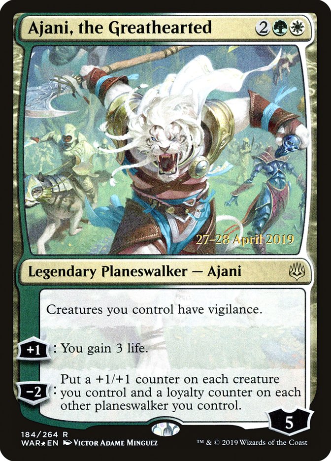 Ajani, the Greathearted [War of the Spark Prerelease Promos] | Gamers Paradise