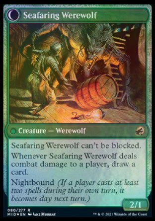 Suspicious Stowaway // Seafaring Werewolf [Innistrad: Midnight Hunt Prerelease Promos] | Gamers Paradise