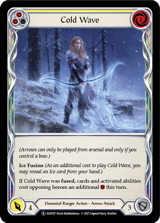 Cold Wave (Yellow) [U-ELE039] Unlimited Rainbow Foil | Gamers Paradise