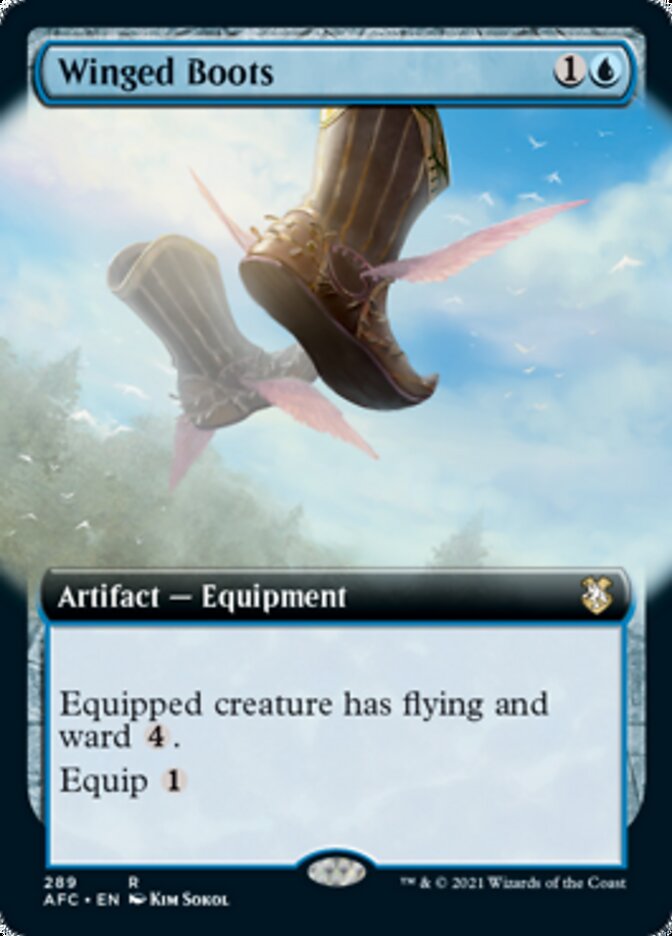 Winged Boots (Extended Art) [Dungeons & Dragons: Adventures in the Forgotten Realms Commander] | Gamers Paradise