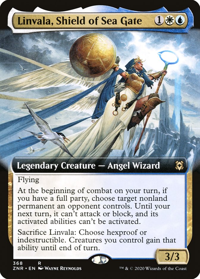 Linvala, Shield of Sea Gate (Extended Art) [Zendikar Rising] | Gamers Paradise