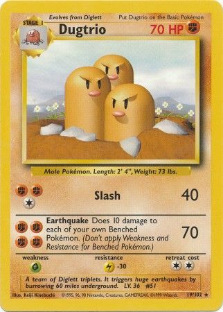 Dugtrio (19/102) [Base Set Unlimited] | Gamers Paradise