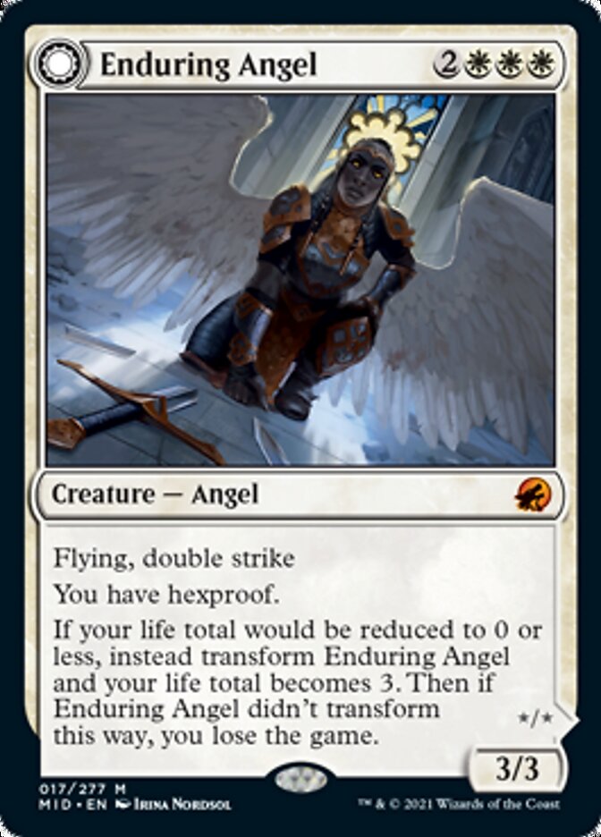 Enduring Angel // Angelic Enforcer [Innistrad: Midnight Hunt] | Gamers Paradise