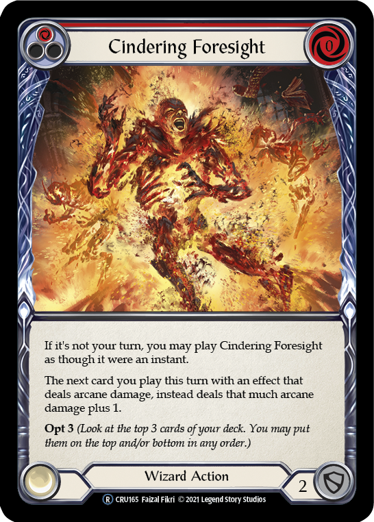 Cindering Foresight (Red) [U-CRU165] Unlimited Normal | Gamers Paradise