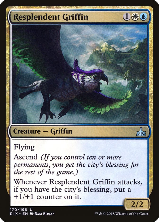 Resplendent Griffin [Rivals of Ixalan] | Gamers Paradise