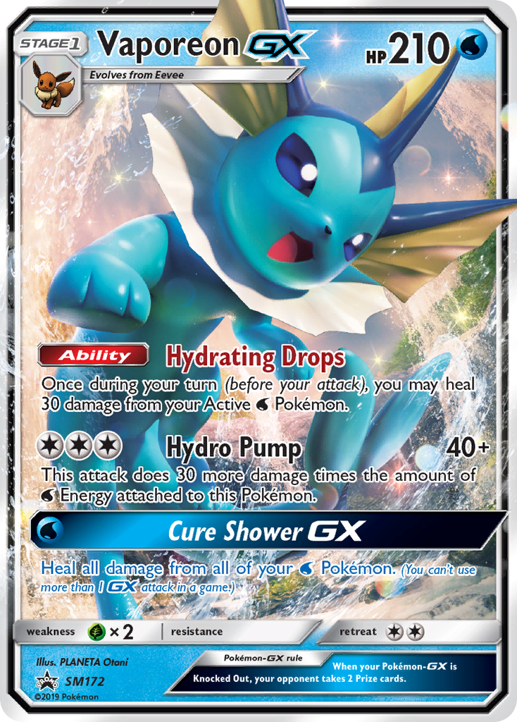 Vaporeon GX (SM172) [Sun & Moon: Black Star Promos] | Gamers Paradise