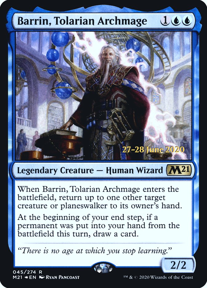 Barrin, Tolarian Archmage [Core Set 2021 Prerelease Promos] | Gamers Paradise