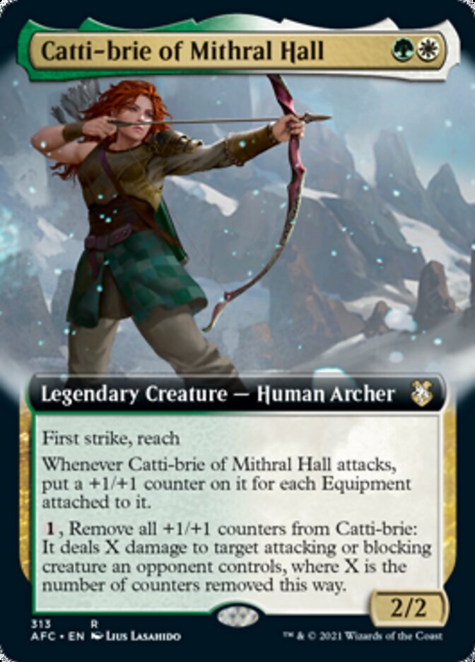 Catti-brie of Mithral Hall (Extended Art) [Dungeons & Dragons: Adventures in the Forgotten Realms Commander] | Gamers Paradise