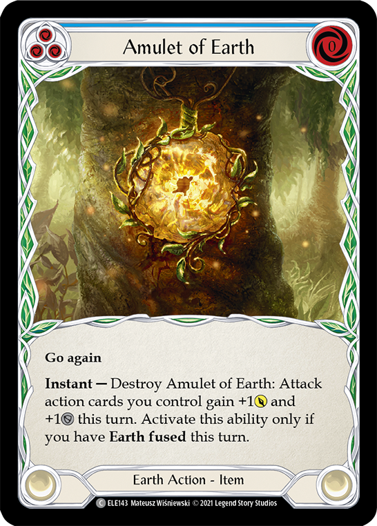 Amulet of Earth [ELE143] (Tales of Aria)  1st Edition Rainbow Foil | Gamers Paradise