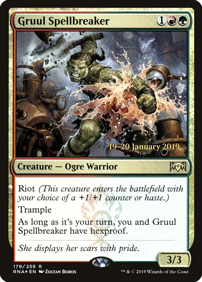 Gruul Spellbreaker [Ravnica Allegiance Prerelease Promos] | Gamers Paradise