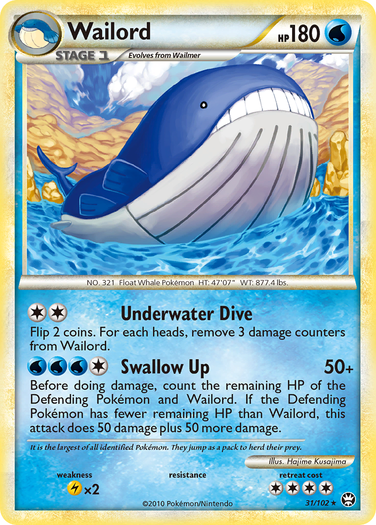 Wailord (31/102) [HeartGold & SoulSilver: Triumphant] | Gamers Paradise