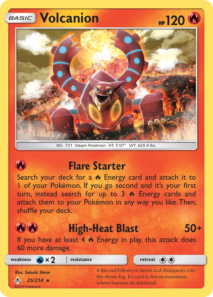 Volcanion (25/214) (Theme Deck Exclusive) [Sun & Moon: Unbroken Bonds] | Gamers Paradise