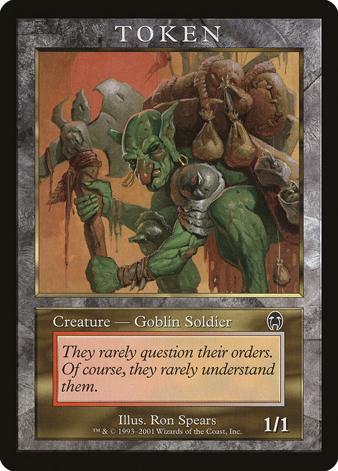 Goblin Soldier Token [Magic Player Rewards 2001] | Gamers Paradise