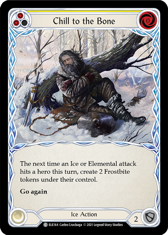 Chill to the Bone (Yellow) [ELE164] (Tales of Aria)  1st Edition Rainbow Foil | Gamers Paradise