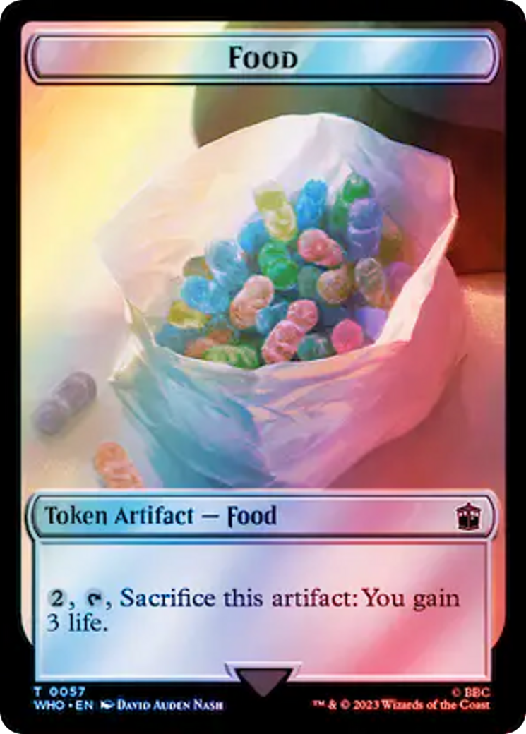Dalek // Food (0057) Double-Sided Token (Surge Foil) [Doctor Who Tokens] | Gamers Paradise