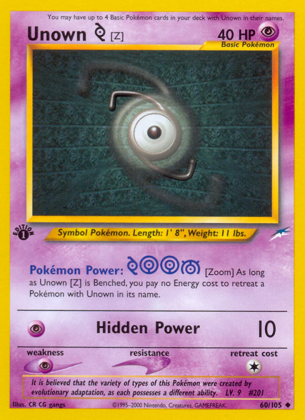 Unown [Z] (60/105) [Neo Destiny 1st Edition] | Gamers Paradise