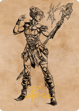 Neera, Wild Mage Art Card (Gold-Stamped Signature) [Commander Legends: Battle for Baldur's Gate Art Series] | Gamers Paradise