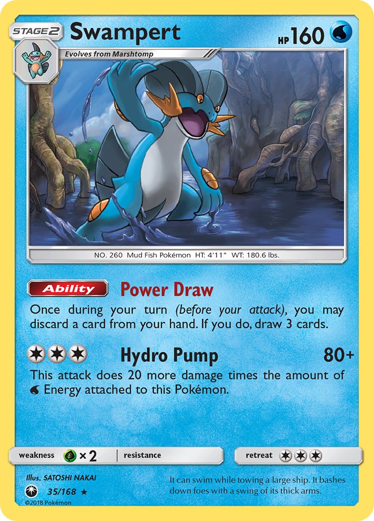 Swampert (35/168) (Theme Deck Exclusive) [Sun & Moon: Celestial Storm] | Gamers Paradise