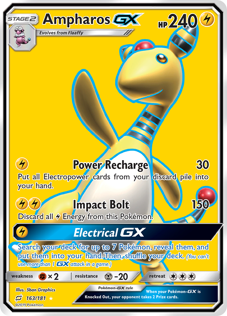 Ampharos GX (163/181) [Sun & Moon: Team Up] | Gamers Paradise