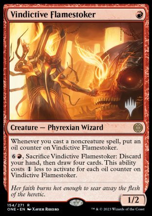 Vindictive Flamestoker (Promo Pack) [Phyrexia: All Will Be One Promos] | Gamers Paradise