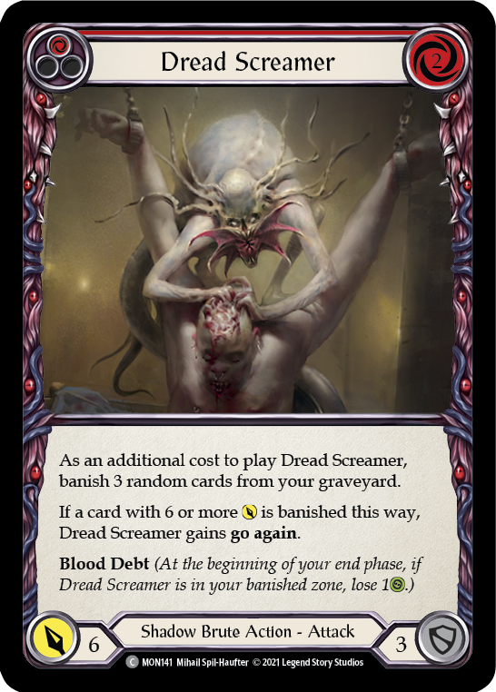 Dread Screamer (Red) [MON141-RF] 1st Edition Rainbow Foil | Gamers Paradise