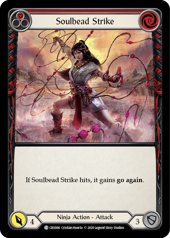 Soulbead Strike (Red) [CRU066] 1st Edition Rainbow Foil | Gamers Paradise