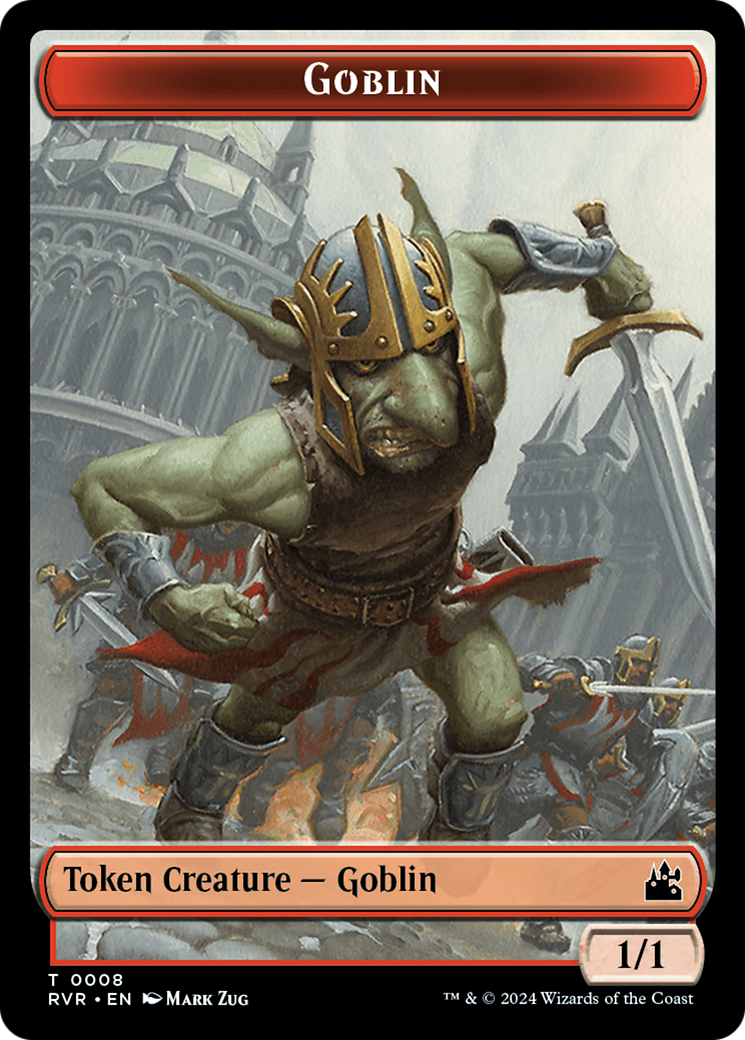 Goblin (0008) // Angel (0002) Double-Sided Token [Ravnica Remastered Tokens] | Gamers Paradise