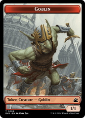 Goblin (0008) // Angel (0002) Double-Sided Token [Ravnica Remastered Tokens] | Gamers Paradise