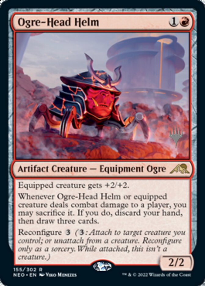 Ogre-Head Helm (Promo Pack) [Kamigawa: Neon Dynasty Promos] | Gamers Paradise