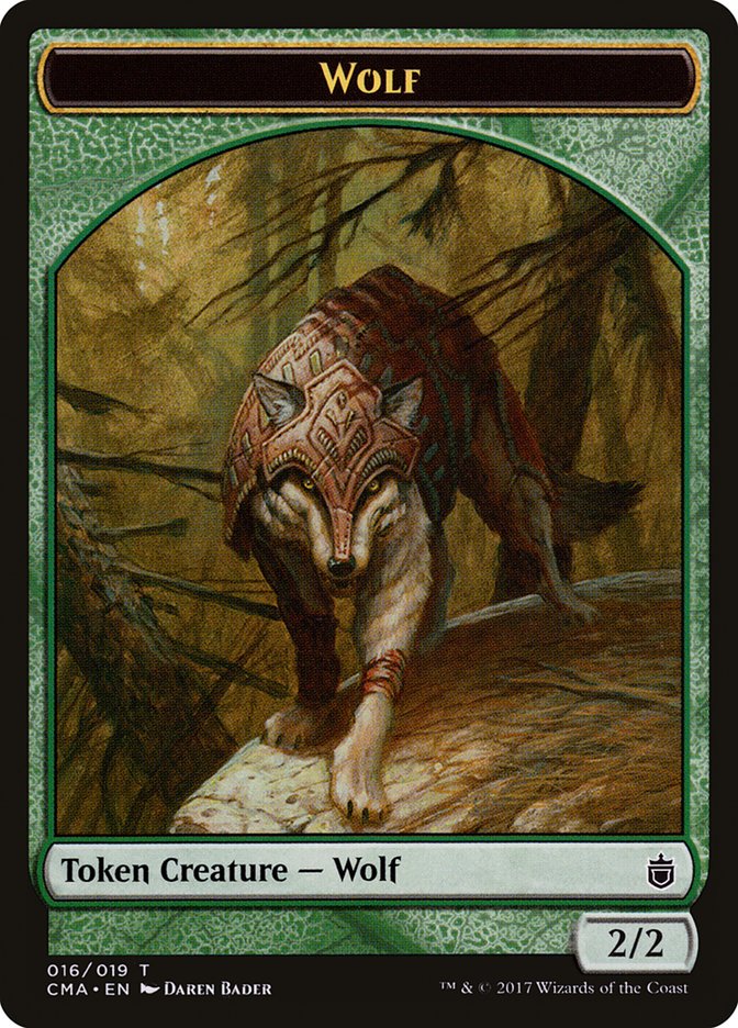 Wolf Token (016/019) [Commander Anthology Tokens] | Gamers Paradise