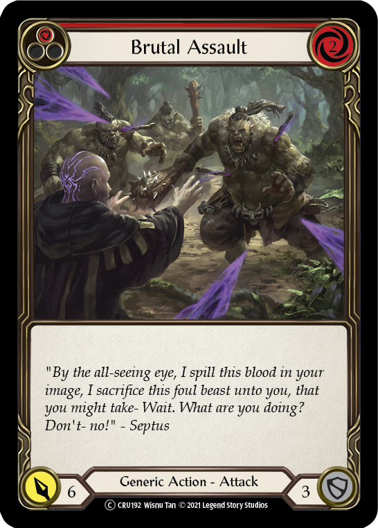 Brutal Assault (Red) [U-CRU192-RF] Unlimited Rainbow Foil | Gamers Paradise