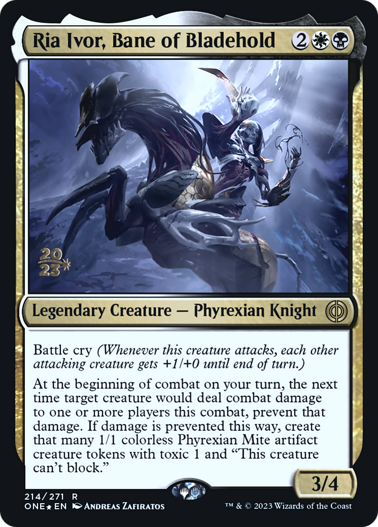 Ria Ivor, Bane of Bladehold [Phyrexia: All Will Be One Prerelease Promos] | Gamers Paradise