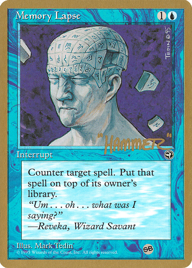 Memory Lapse (Runes) (Shawn "Hammer" Regnier) (SB) [Pro Tour Collector Set] | Gamers Paradise