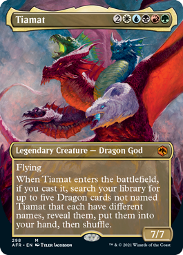 Tiamat (Borderless Alternate Art) [Dungeons & Dragons: Adventures in the Forgotten Realms] | Gamers Paradise