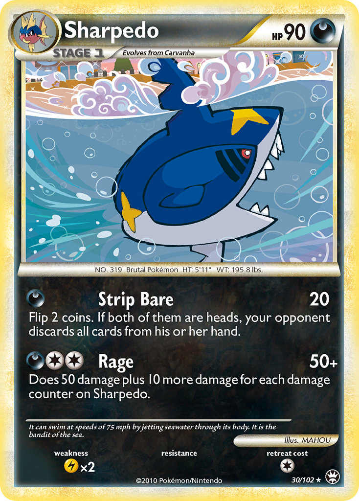 Sharpedo (30/102) [HeartGold & SoulSilver: Triumphant] | Gamers Paradise