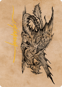 Ancient Brass Dragon Art Card (49) (Gold-Stamped Signature) [Commander Legends: Battle for Baldur's Gate Art Series] | Gamers Paradise