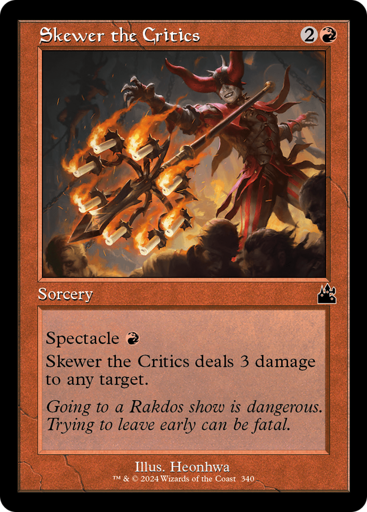 Skewer the Critics (Retro Frame) [Ravnica Remastered] | Gamers Paradise