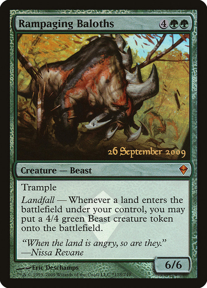 Rampaging Baloths [Zendikar Prerelease Promos] | Gamers Paradise