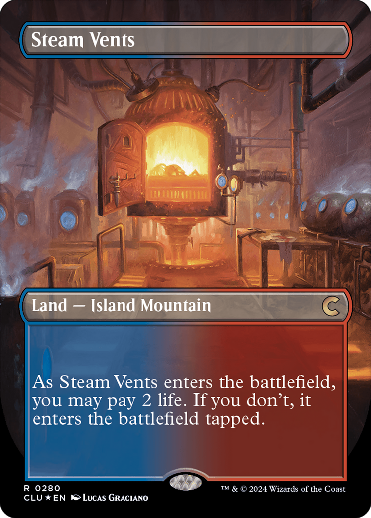 Steam Vents (Borderless) [Ravnica: Clue Edition] | Gamers Paradise