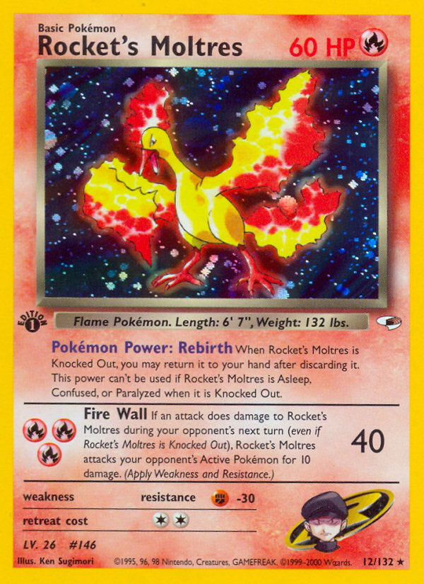 Rocket's Moltres (12/132) [Gym Heroes 1st Edition] | Gamers Paradise