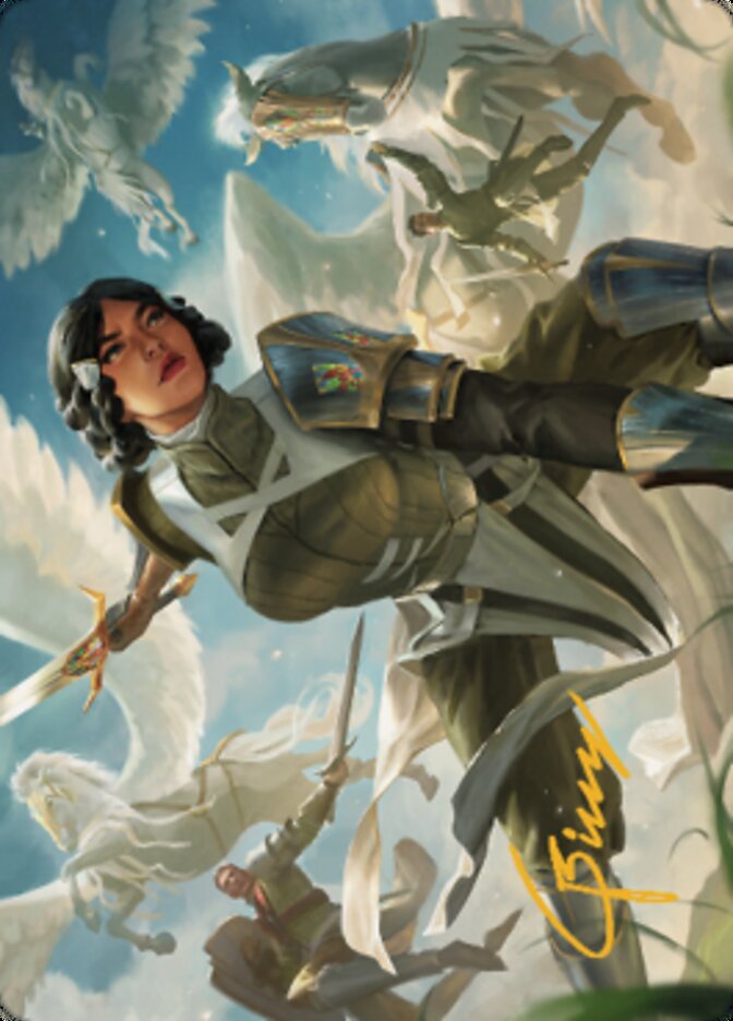 Resolute Reinforcements Art (Gold-Stamped Signature) [Dominaria United Art Series] | Gamers Paradise