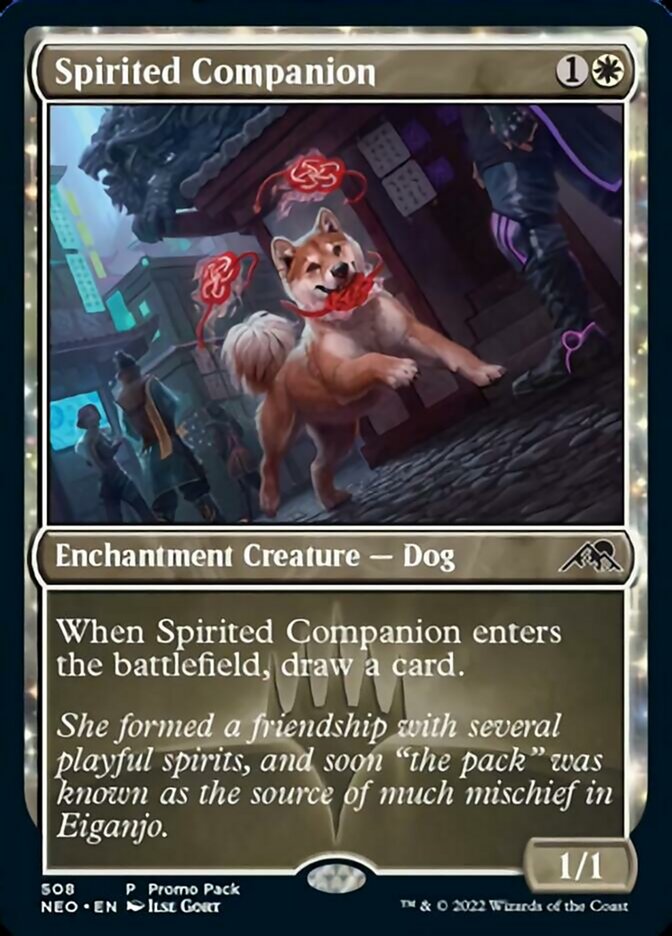 Spirited Companion (Promo Pack) [Kamigawa: Neon Dynasty Promos] | Gamers Paradise