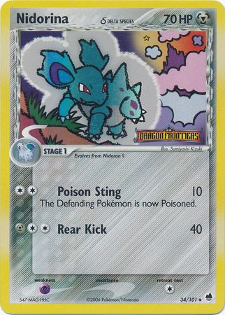 Nidorina (34/101) (Delta Species) (Stamped) [EX: Dragon Frontiers] | Gamers Paradise