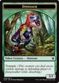 Dinosaur // Treasure (008) Double-Sided Token [Ixalan Tokens] | Gamers Paradise
