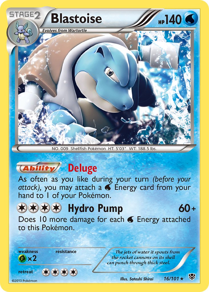 Blastoise (16/101) (Cosmos Holo) (Blister Exclusive) [Black & White: Plasma Blast] | Gamers Paradise